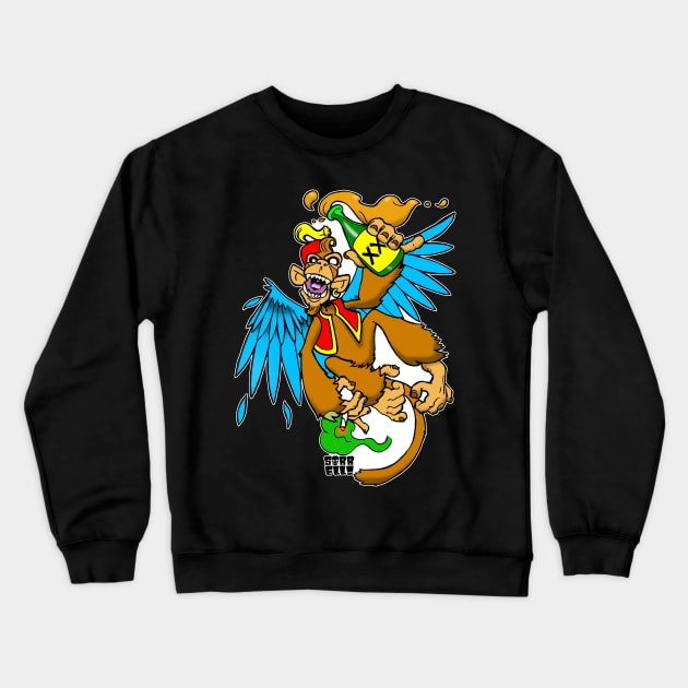 Bad Monkey Crewneck Sweatshirt by ArtMonsterATX